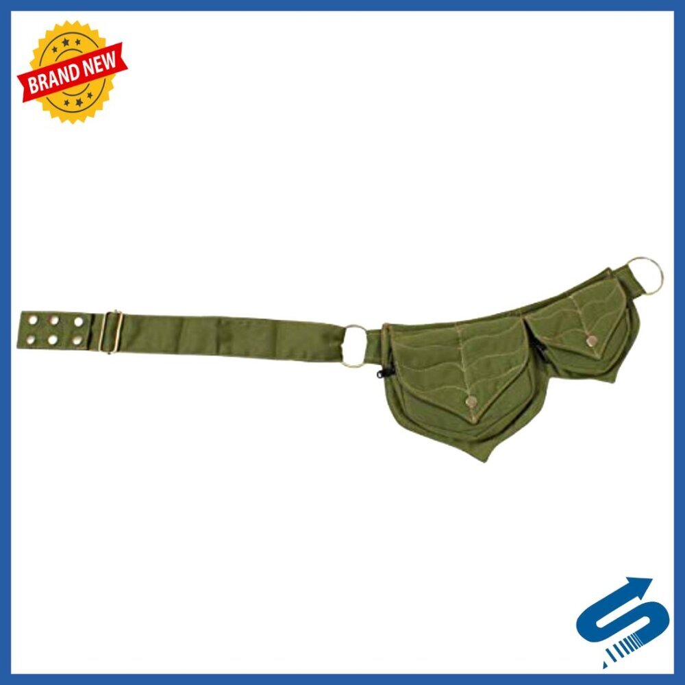Adjustable Cotton Waist Pack with Multiple Zipper Pockets - Picture 4 of 5